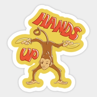 hands up monkey Sticker